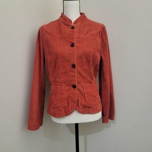 WILLI SMITH Corduroy Military Style‎ Blazer, size XL, Burnt Orange